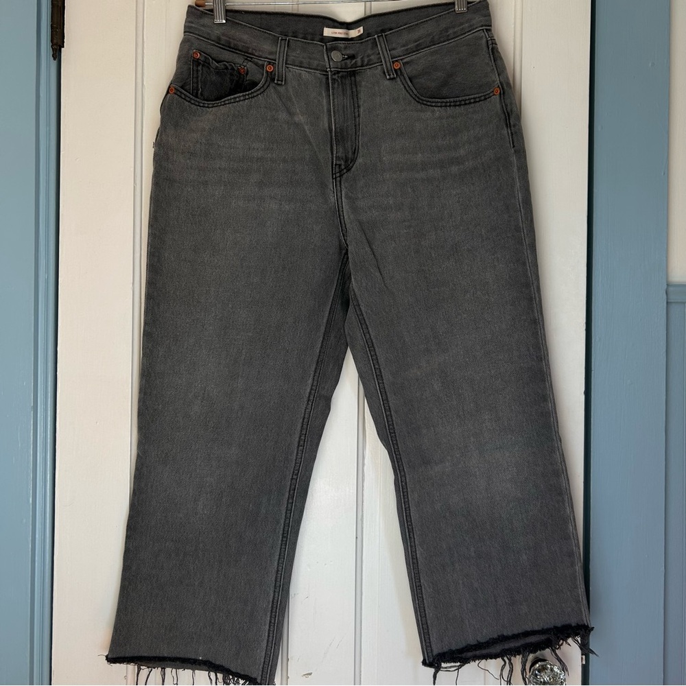 Levi’s Low Pro Straight Jeans in Washed Black